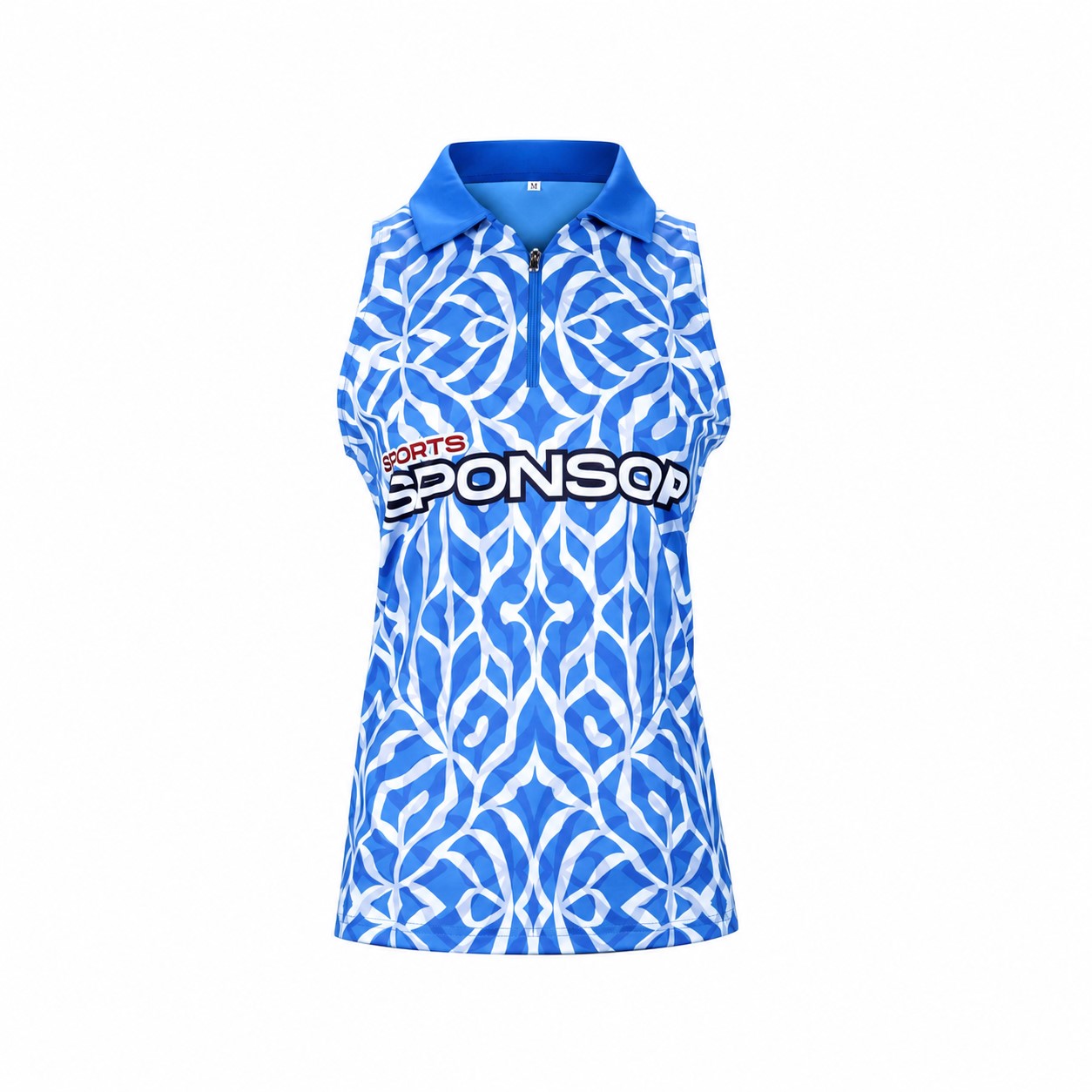 Women's Sleeveless Athletic Polo Shirt — Blue