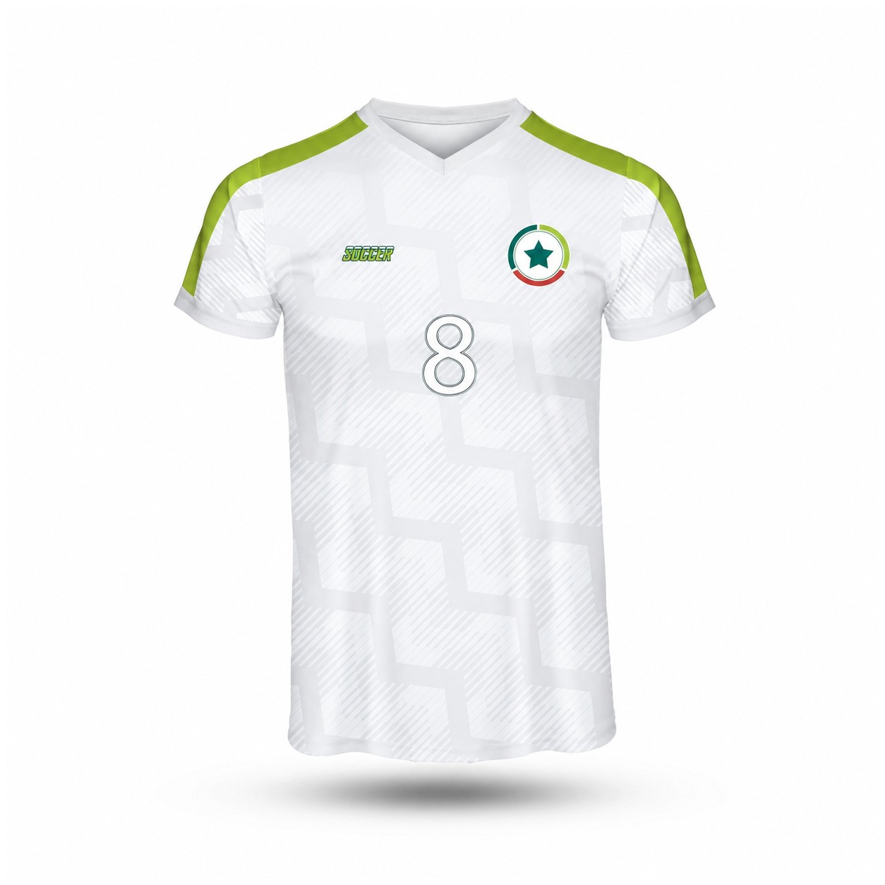 Performance Crew Neck Soccer Jersey — Clear White