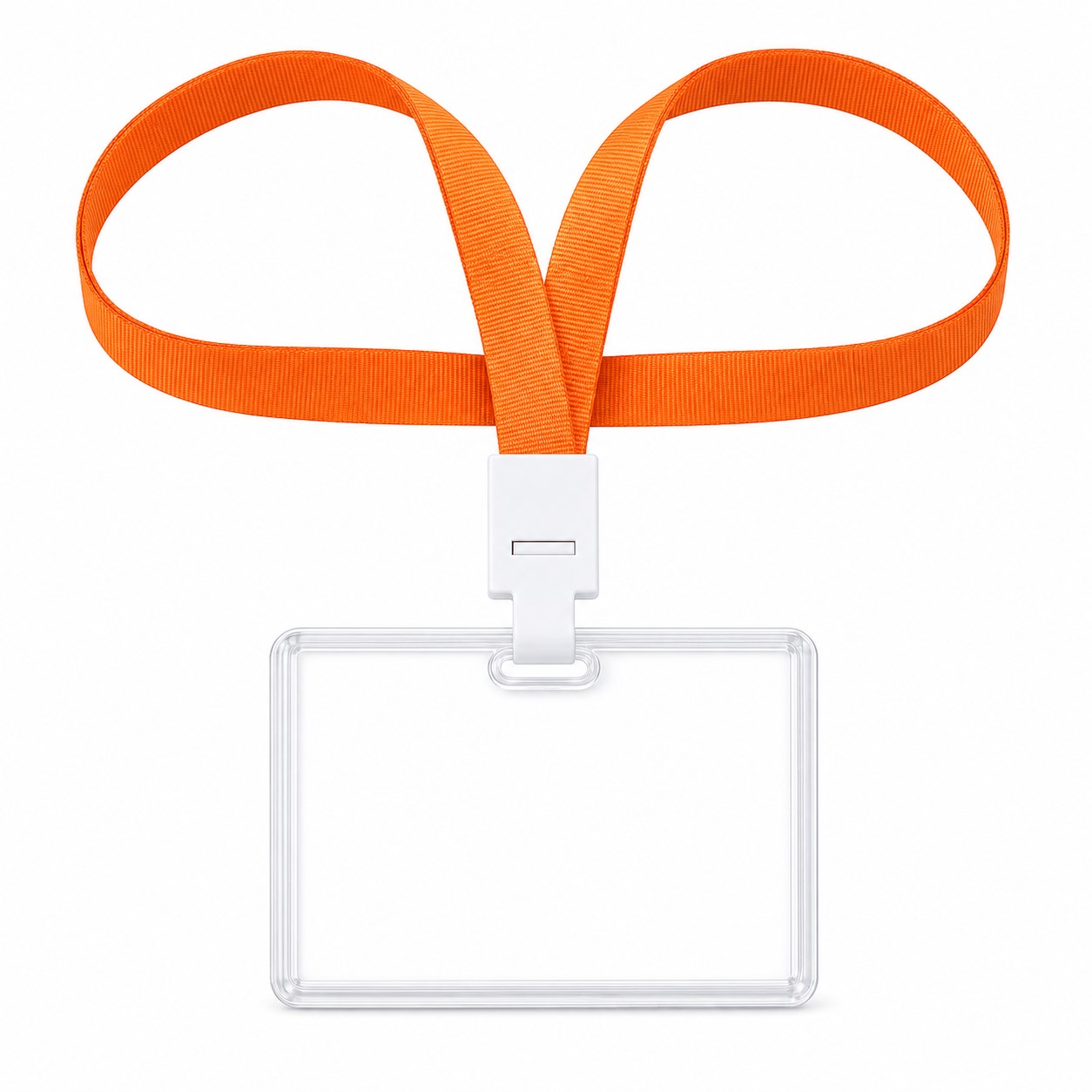 Acrylic Badge Holder With Polyester Neck Strap — view 2