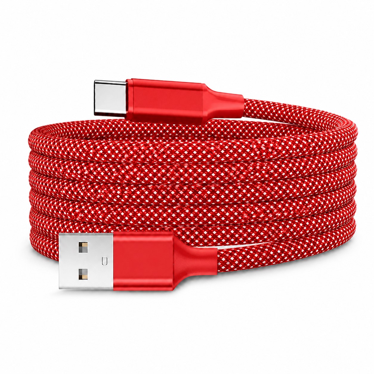 Self Winding Charging Cable — Red