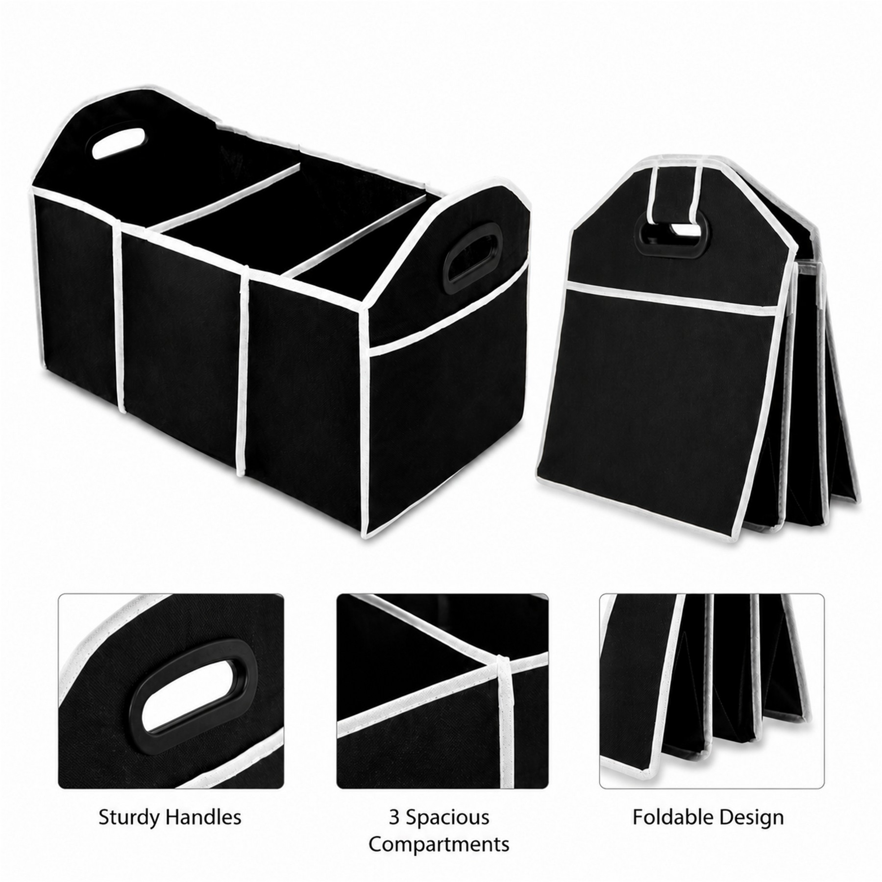 Foldable Shape Black Carry Bag