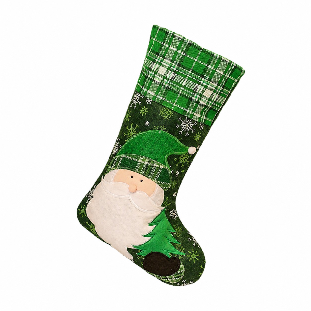 Nylon Christmas Stocking Gift Bag — Green
