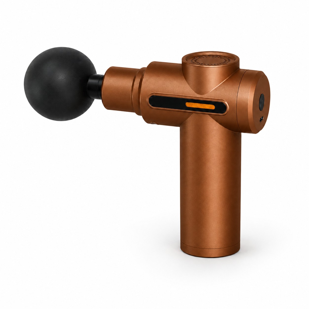 Compact Metal Massage Gun — Copper Brown