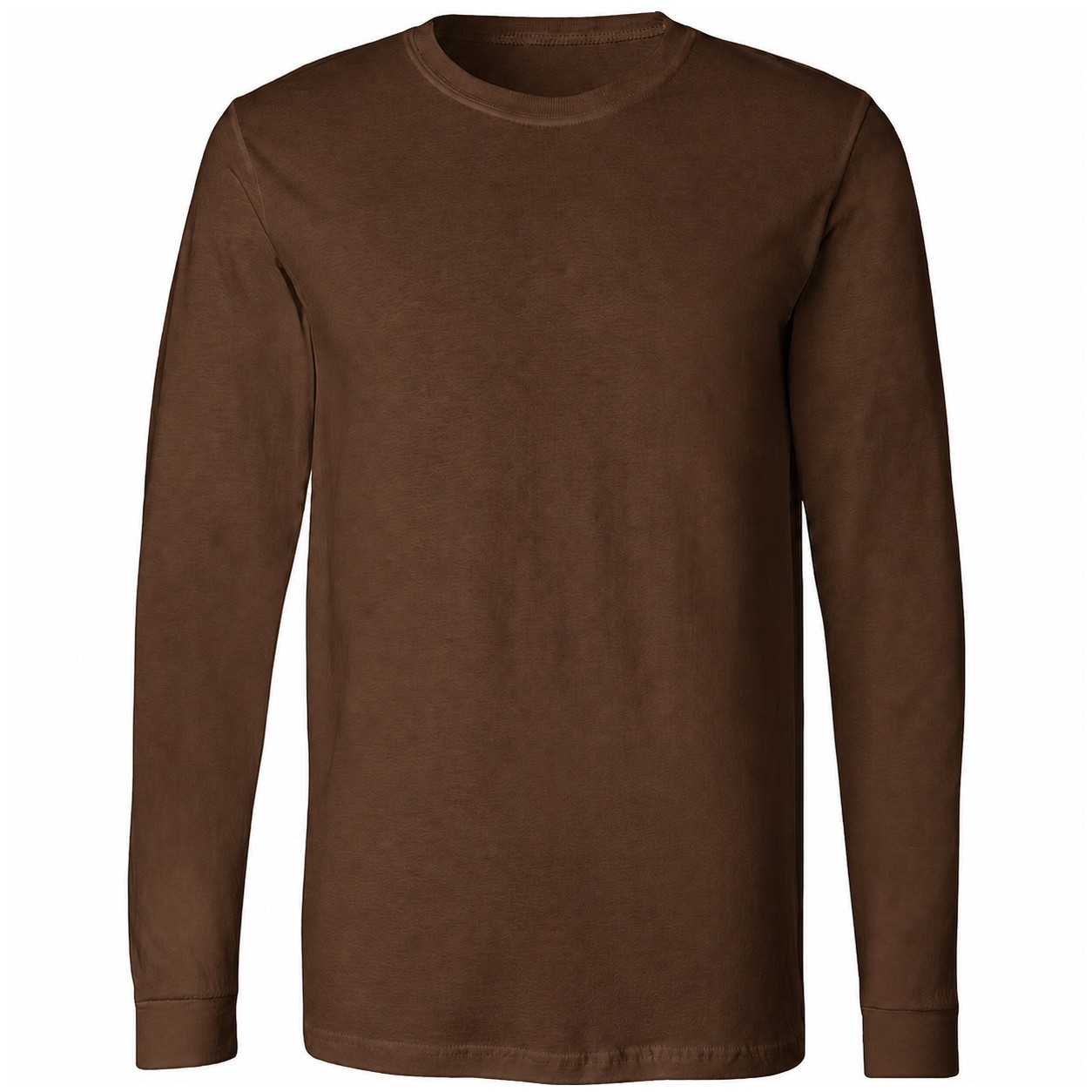 Men's Combed Cotton Long Sleeve Shirt — Brown