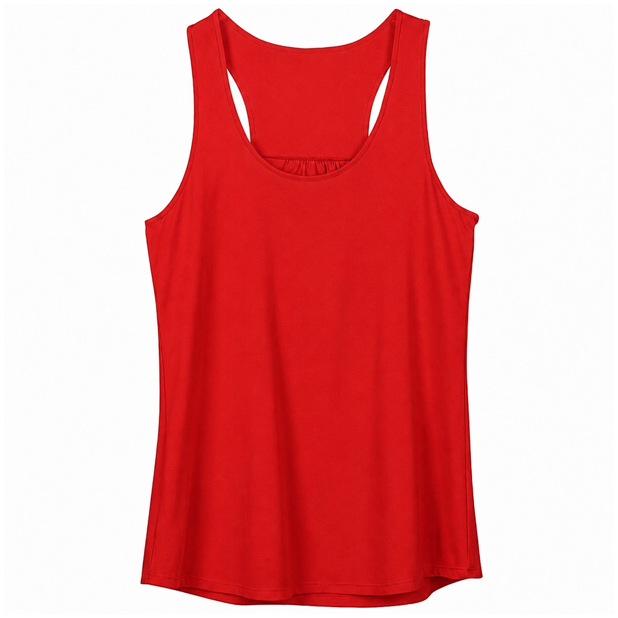 Ladies' Cotton Racerback Tank Top — Red