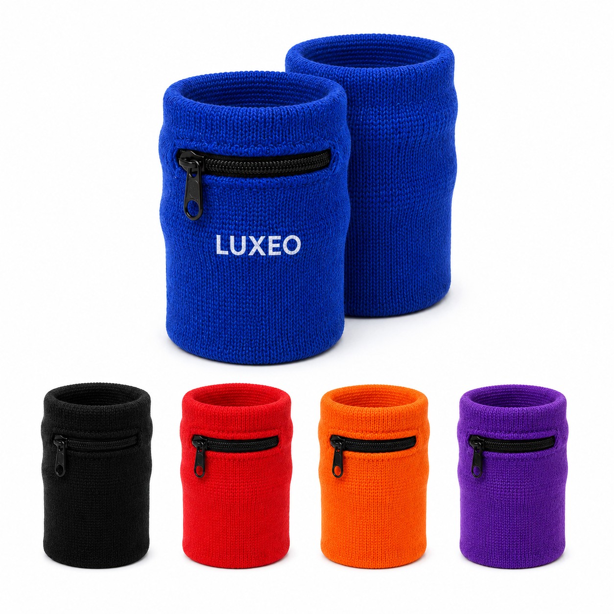 Cotton Zipper Pocket Wristband