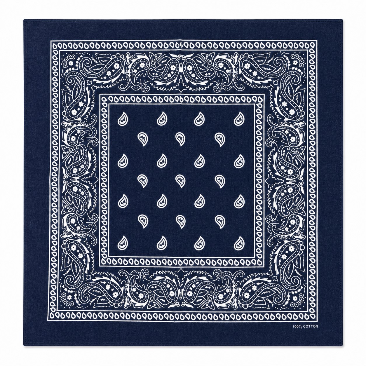 Paisley Cotton Square Bandanna — view 2