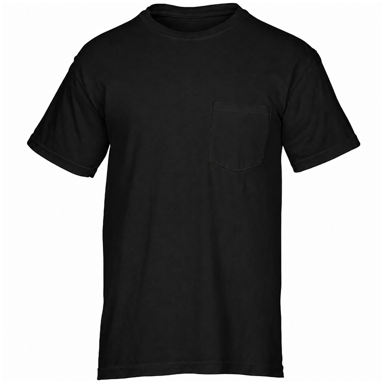 Garment Dyed Ringspun Pocket Tee — Black