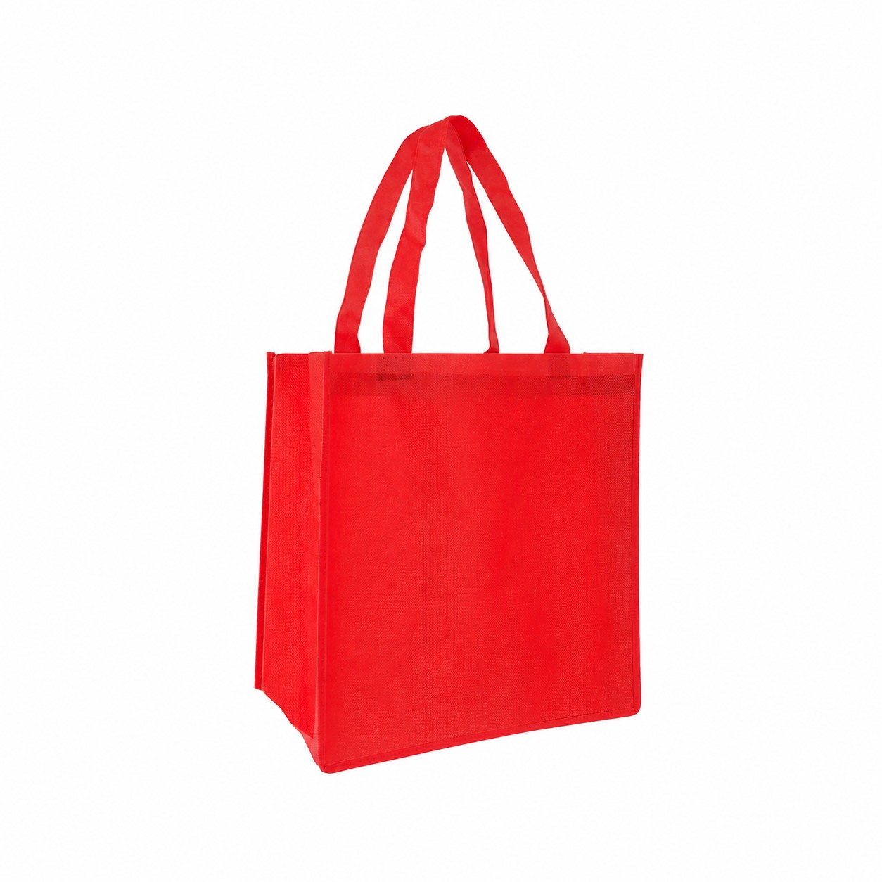 13-Inch Laminated Non-Woven Tote Bag — Red