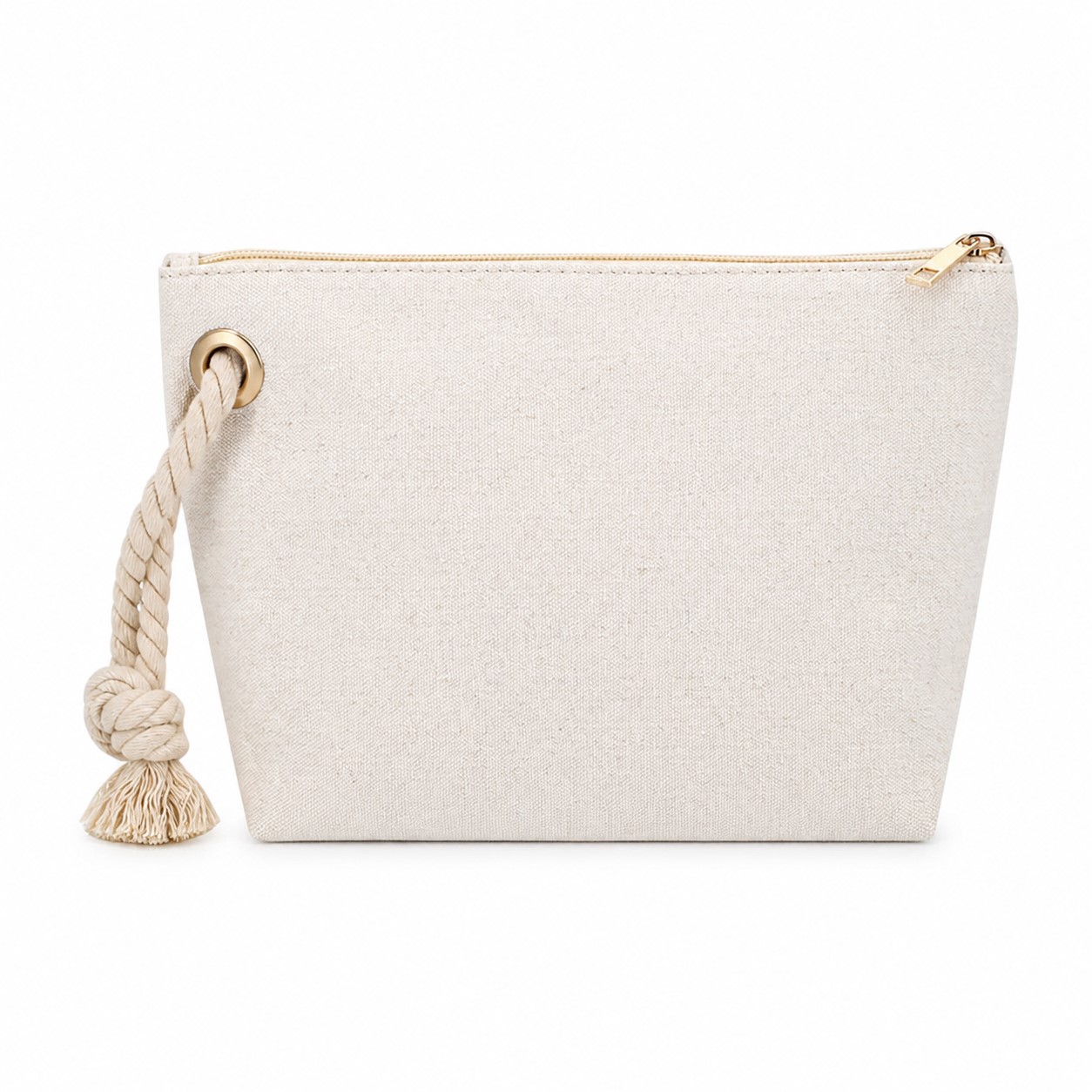 Canvas Cosmetic Bag With Cotton Rope Handle — view 2