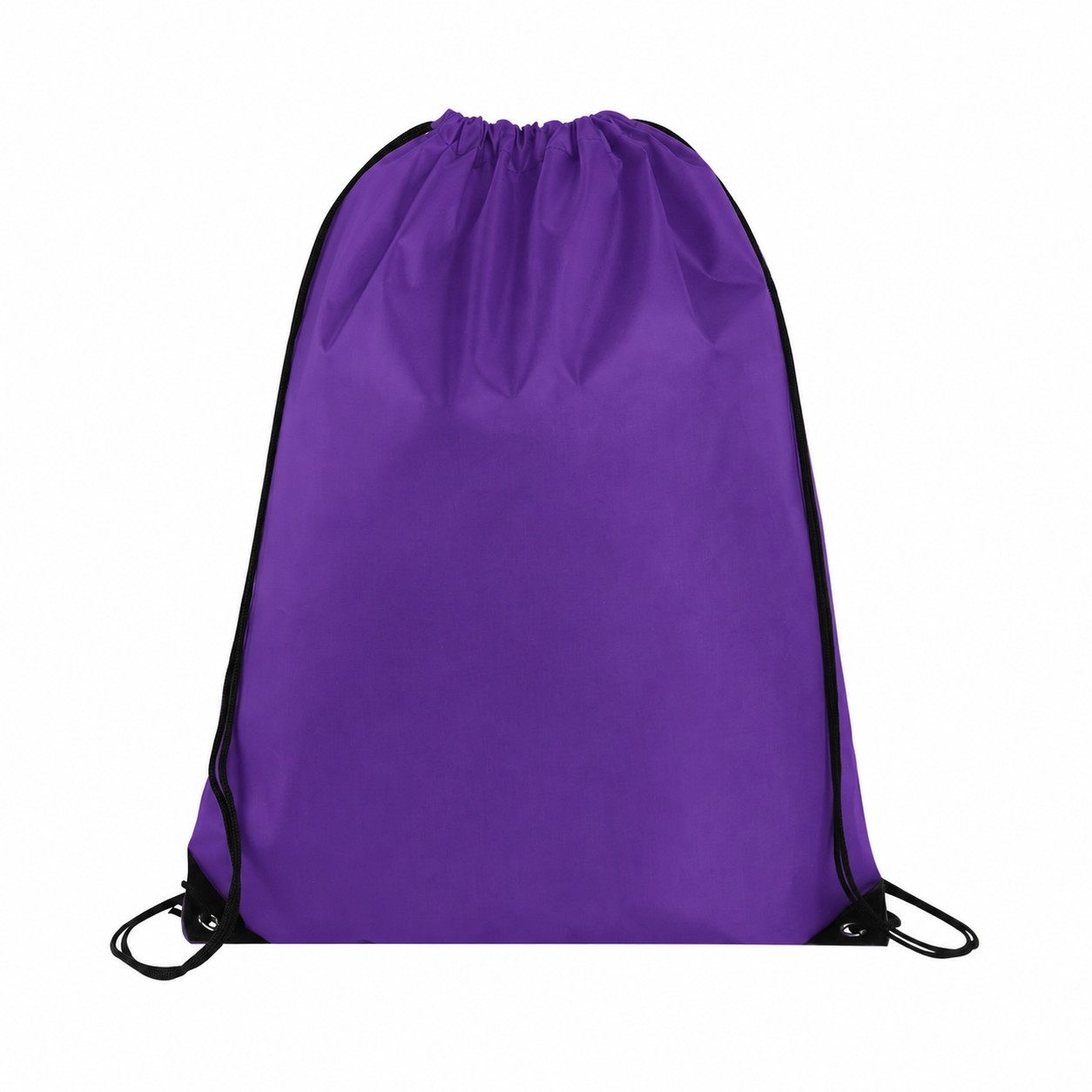 Polyester Drawcord Closure Drawstring Bag — Purple