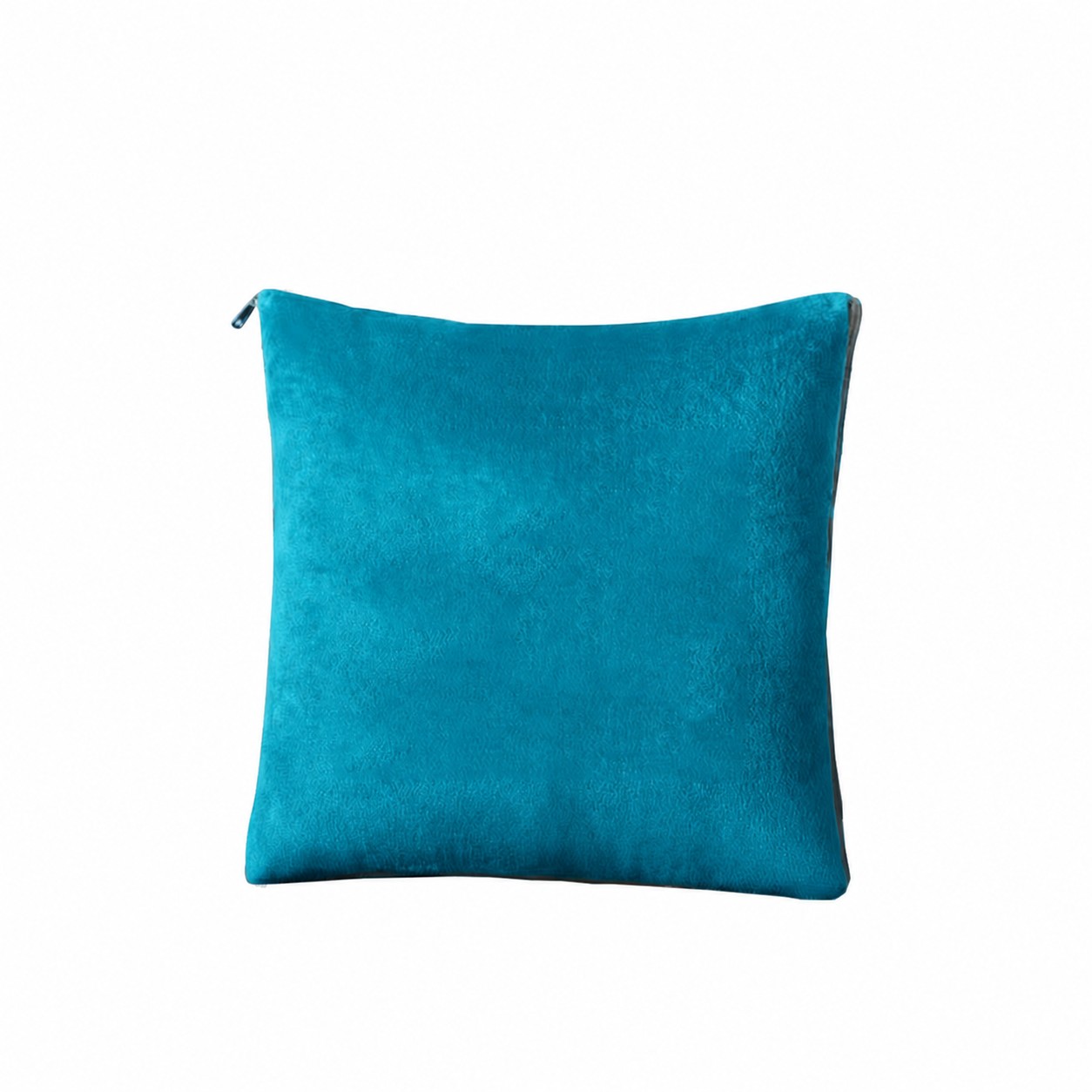 Dutch Velvet Travel Blanket Pillow — Cyan Blue