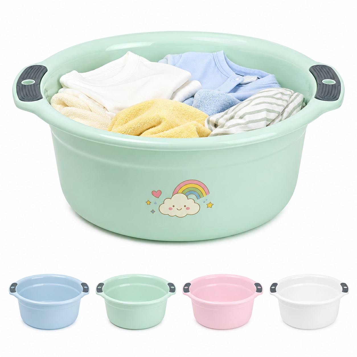 Wash Basin With Textured Side Grips