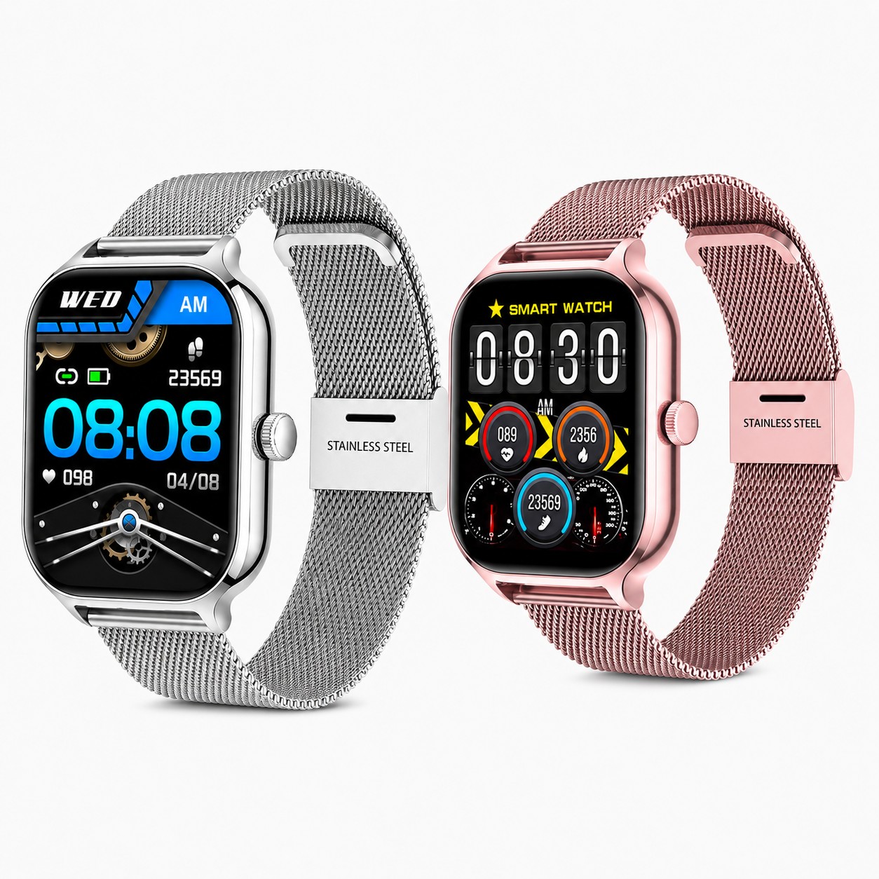 Rounded Edge Fitness Tracker Smartwatch