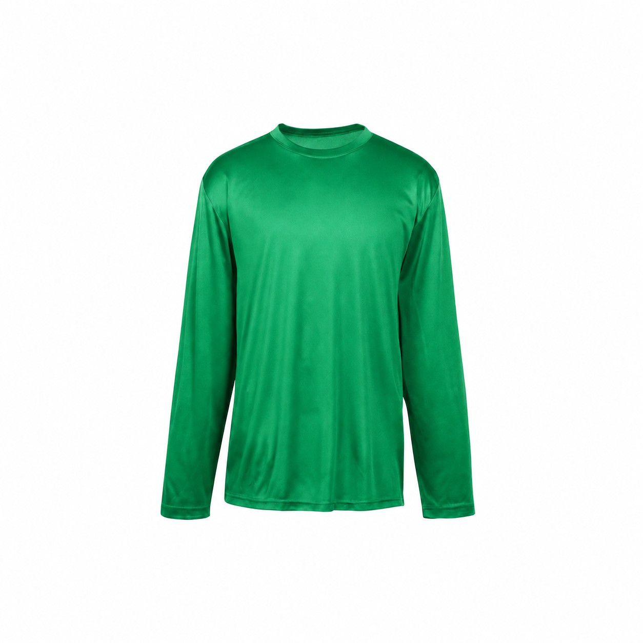 Men's Polyester Long Sleeve Performance Shirt — Green