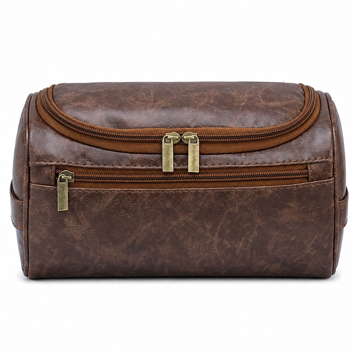 Faux Leather Zip Cosmetic Organizer — view 2