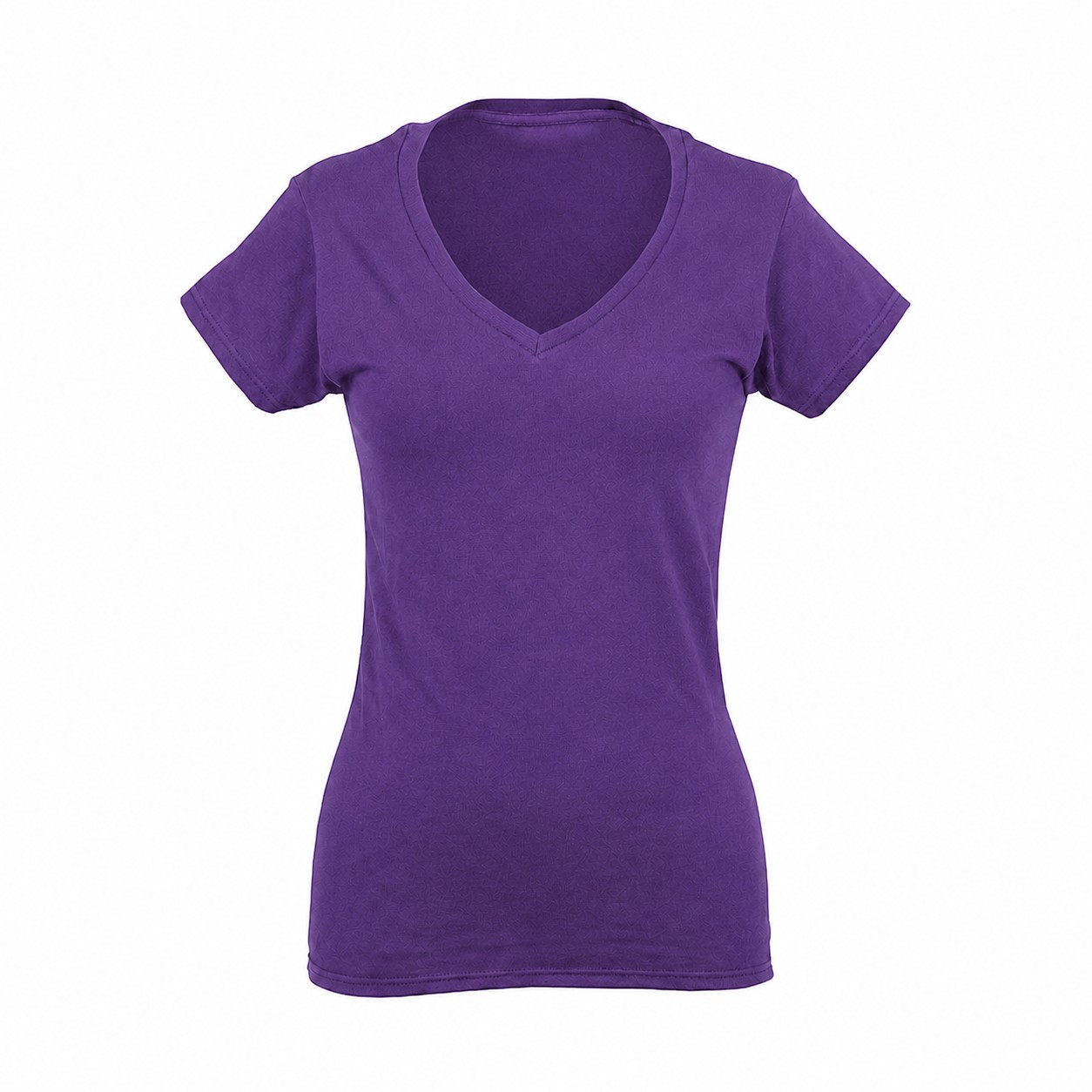 Ladies Soft Ringspun V Neck Tee — Purple