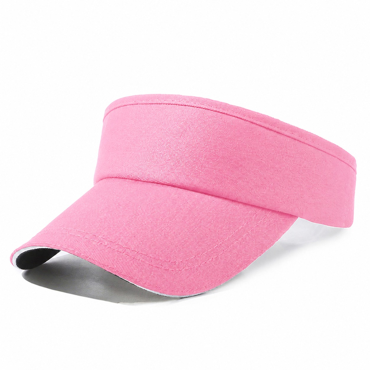 Open Crown Sports Visor Hat — Pink
