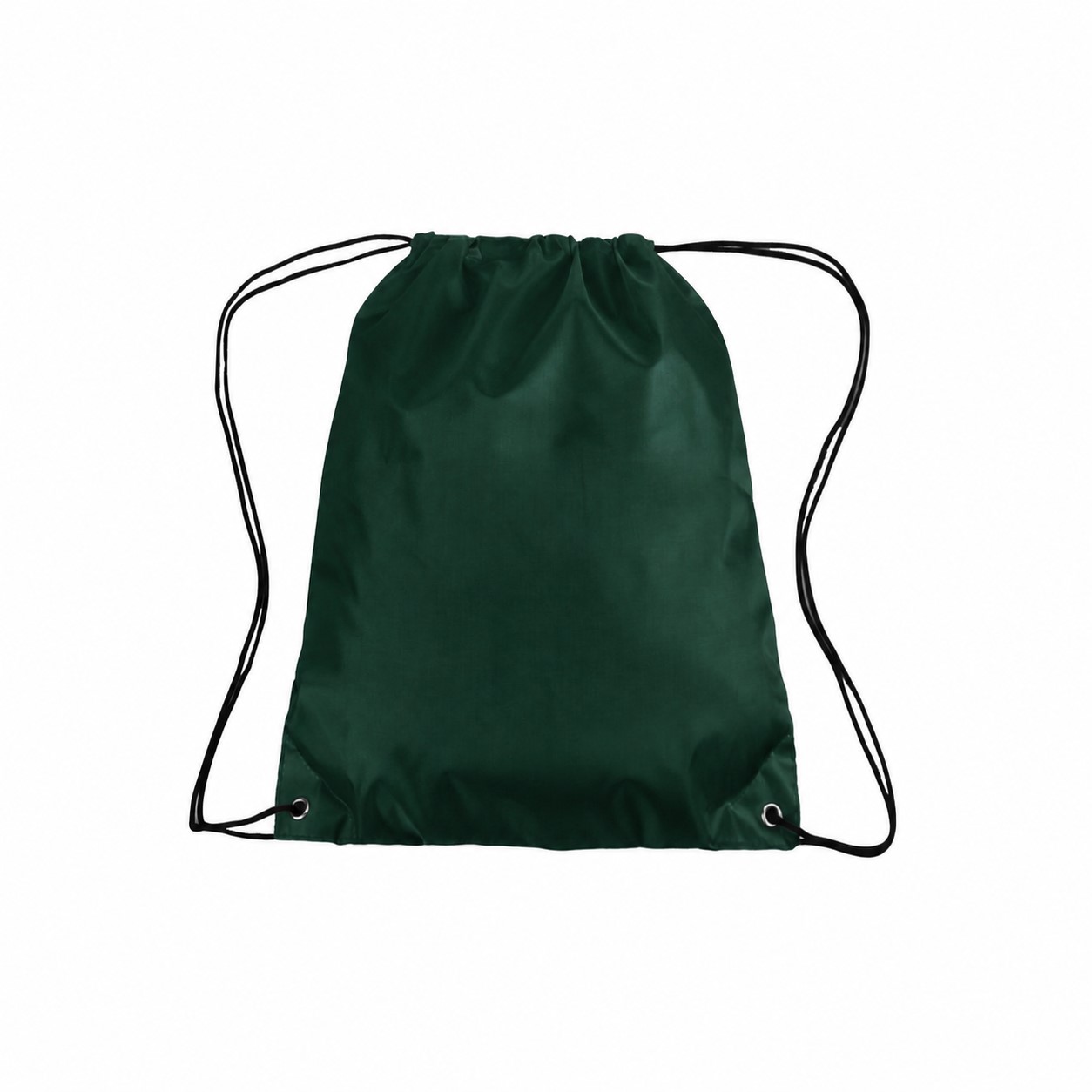 210D Polyester Classic Drawstring Bag — Forest Green