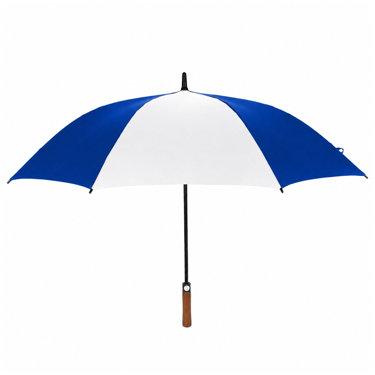 Auto Open Wood Handle Umbrella — Blue