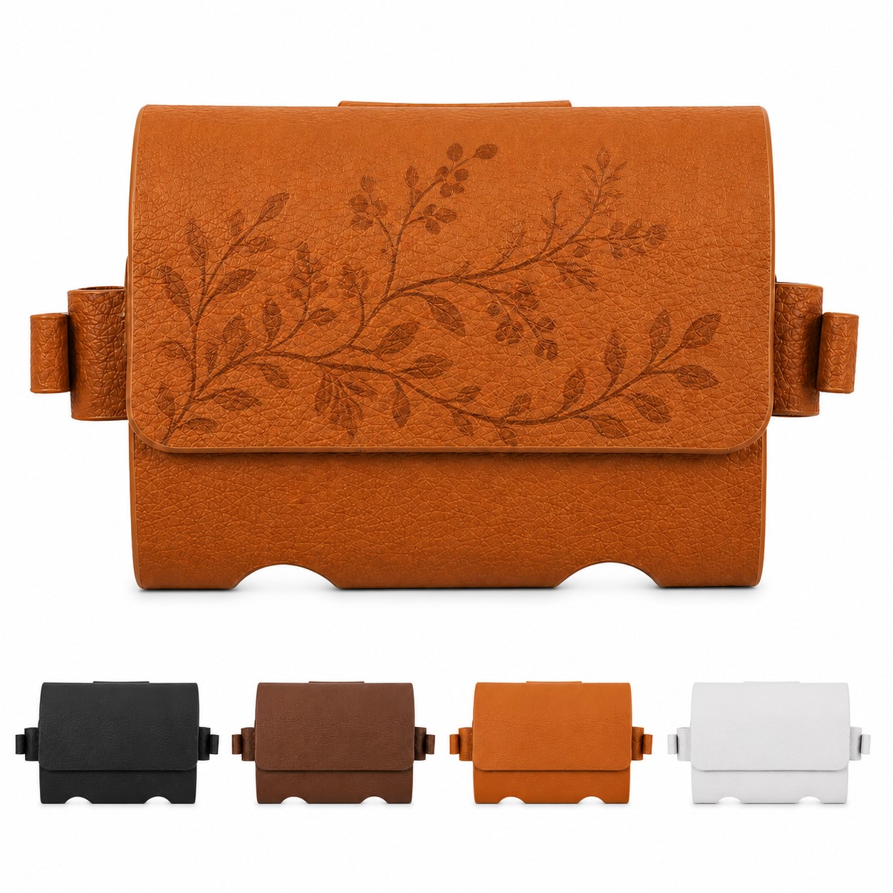 Textured PU Golf Ball Belt Bag