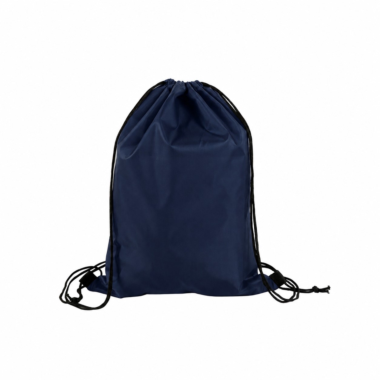 210D Polyester Drawcord Closure Drawstring Bag — Navy Blue