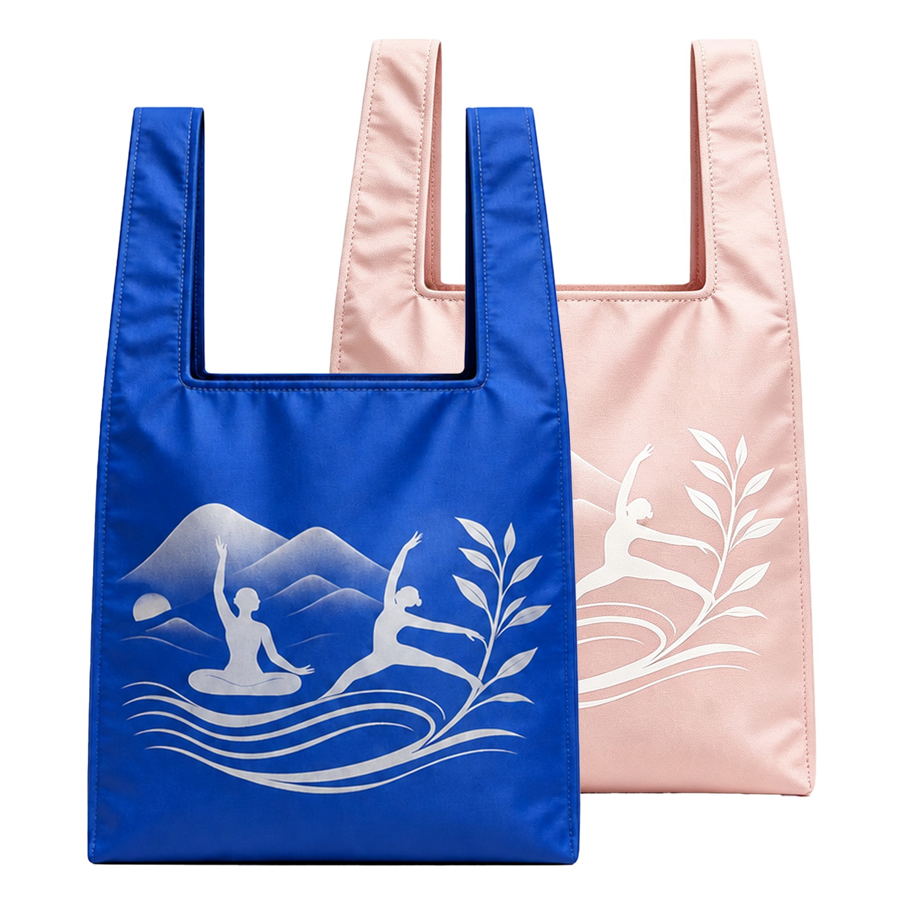 Packable Oxford Shopping Tote With Integrated Pouch