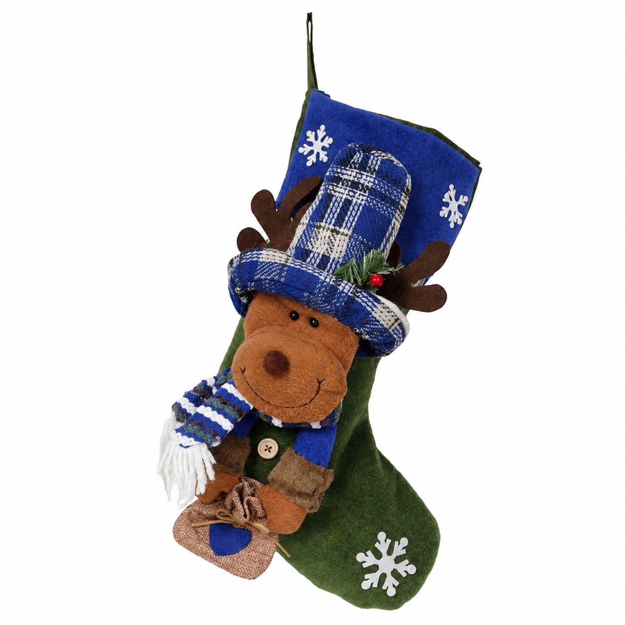 Character Christmas Stocking Gift Bag — Blue