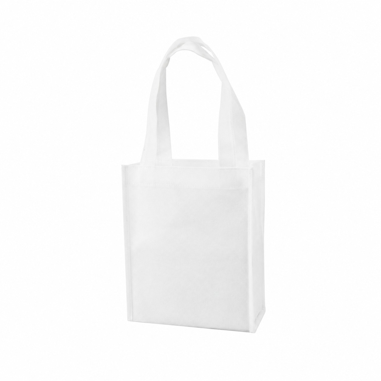Mini 4" Gusset Tote Bag — White