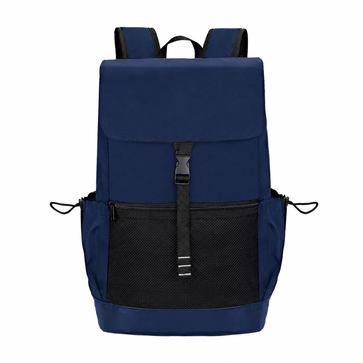 Drawcord Closure Quantum Backpack — Navy Blue
