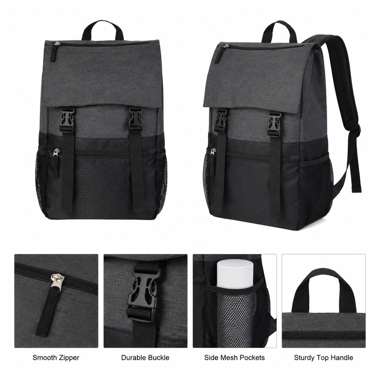 300D Polyester Front Pocket Backpack