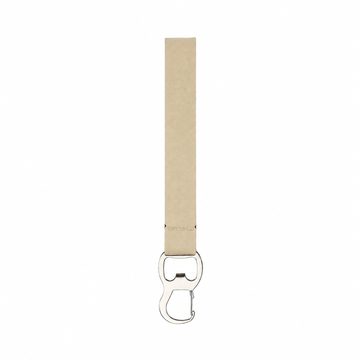 Neoprene Wristband Bottle Opener Keychain — Beige