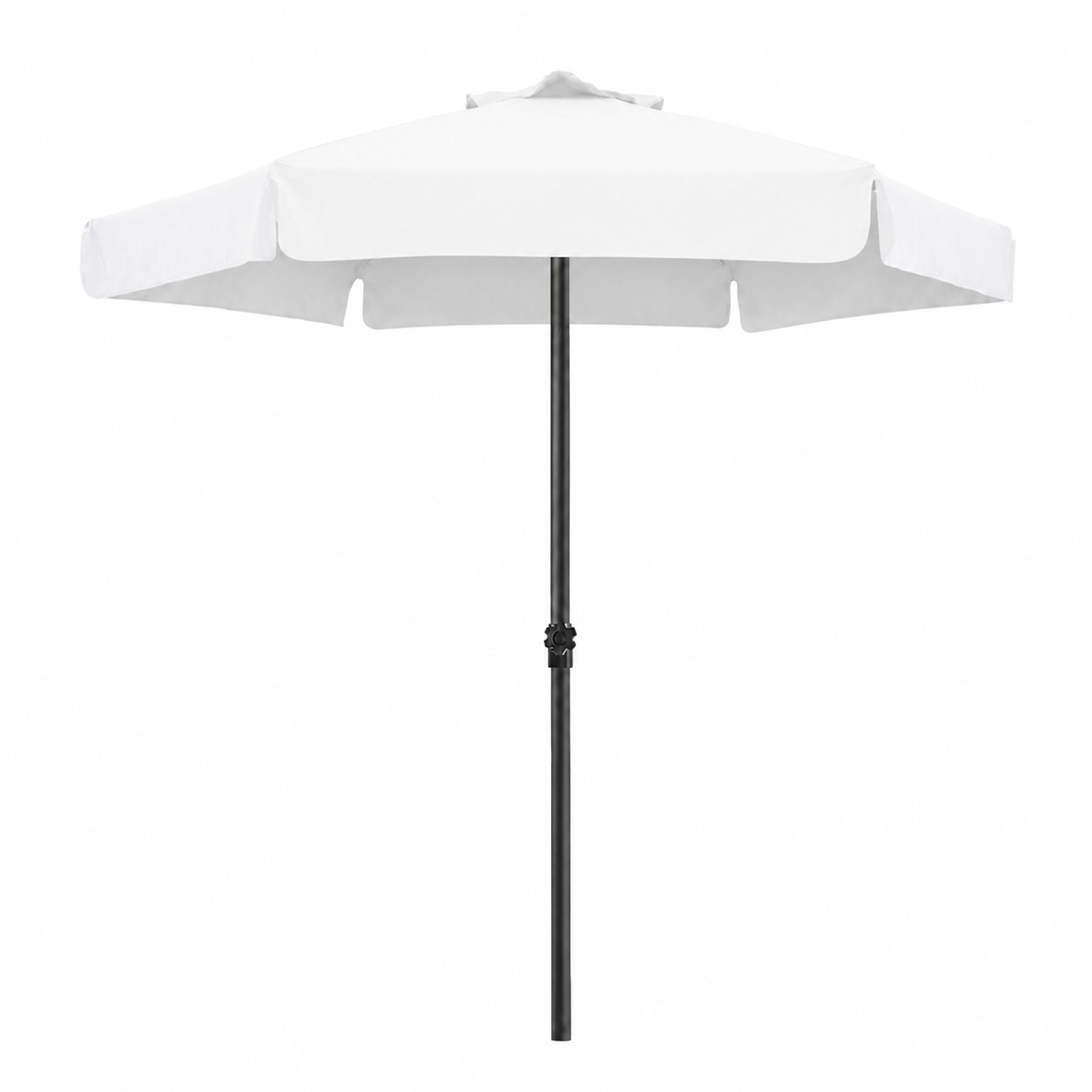 Portable Aluminum Market Umbrella — Clear White