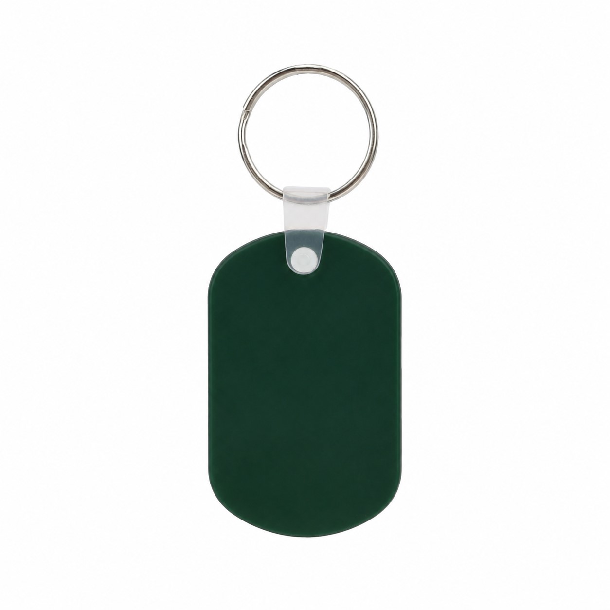 Oval ABS Plastic Key Tag — Dark Green