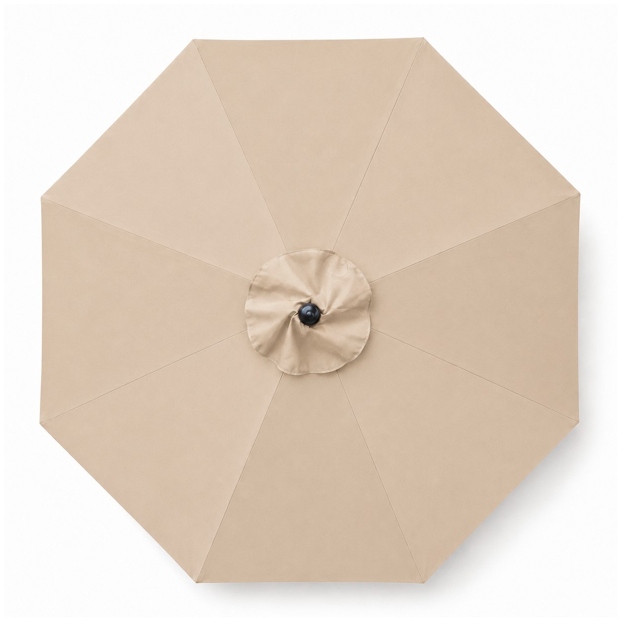 9' Aluminum Market Umbrella Crank Lift — Tan Beige
