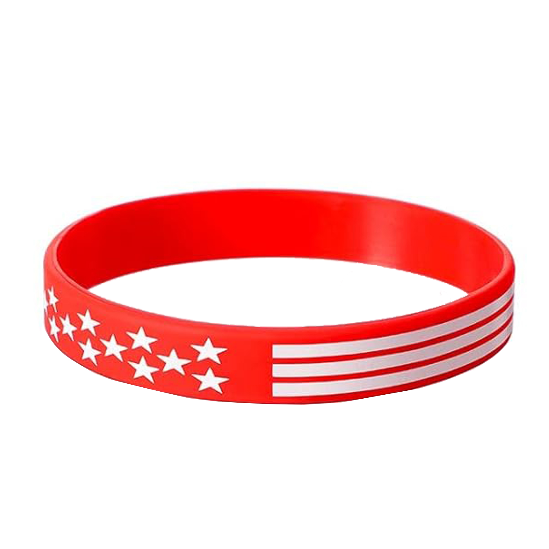 Patriotic Silicone Rally Wristband — view 2