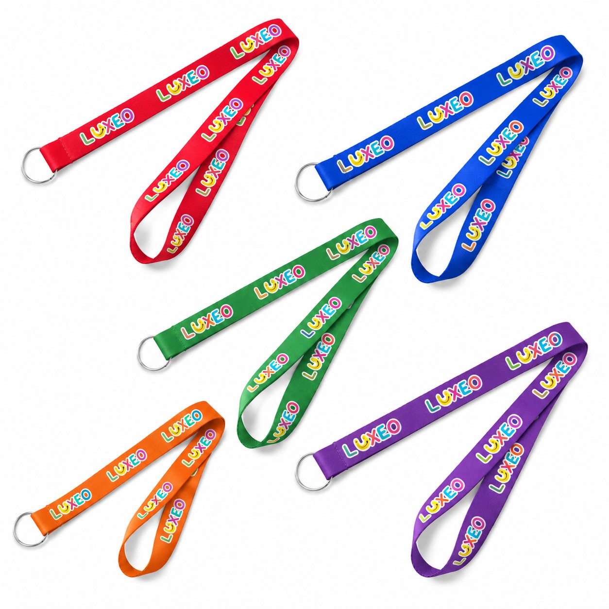 Satin Polyester Split Ring Lanyard