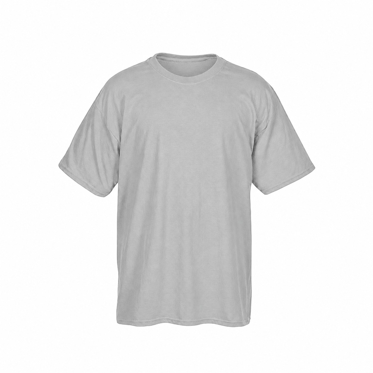 Cotton-Polyester Blend Crewneck T-Shirt — Silver