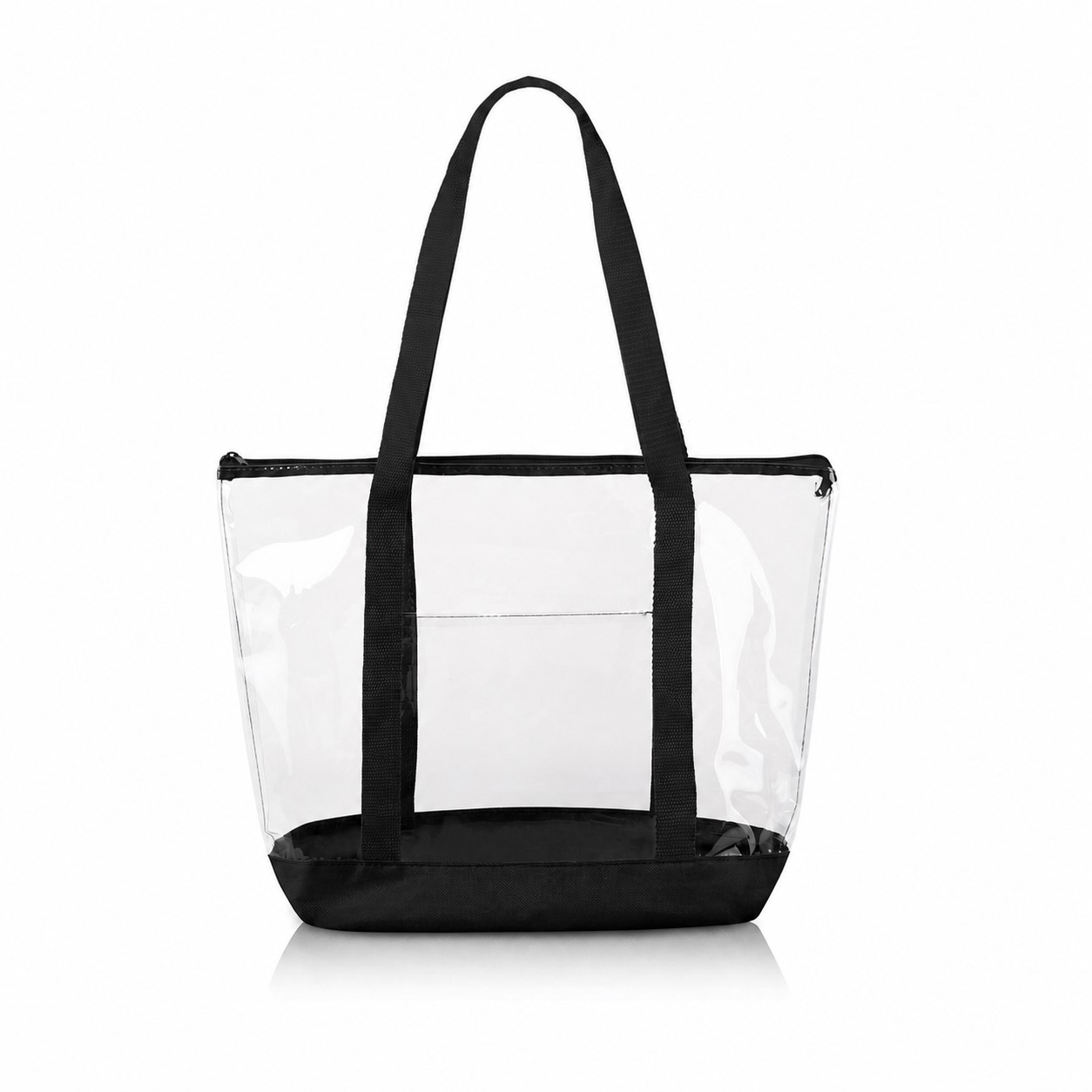 PVC And 600D Polyester Tote Bag — Black