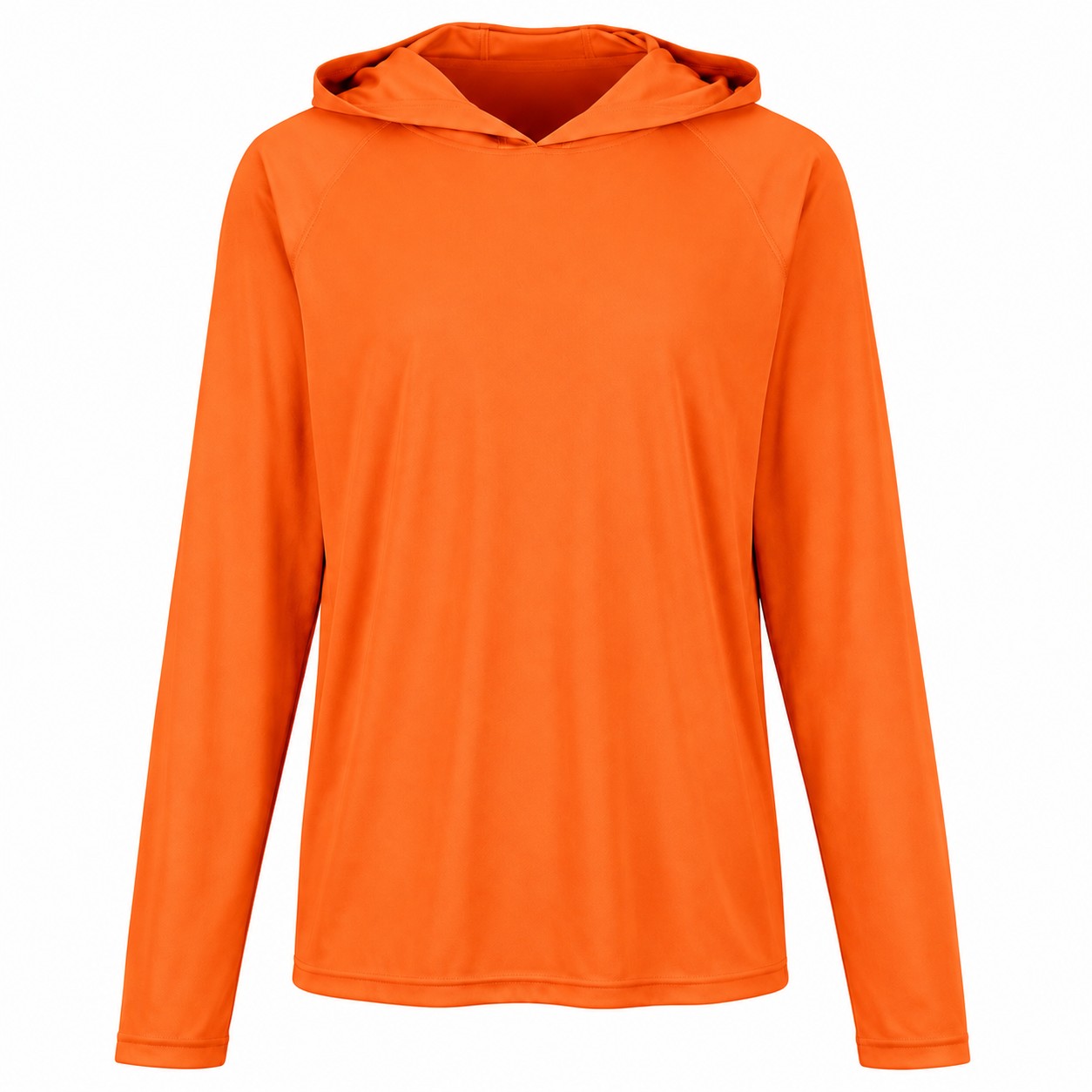 Hooded Polyester Sun Shirt — Orange