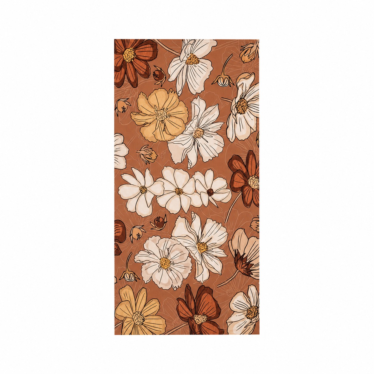 Cotton Velour Beach Towel — Copper Brown