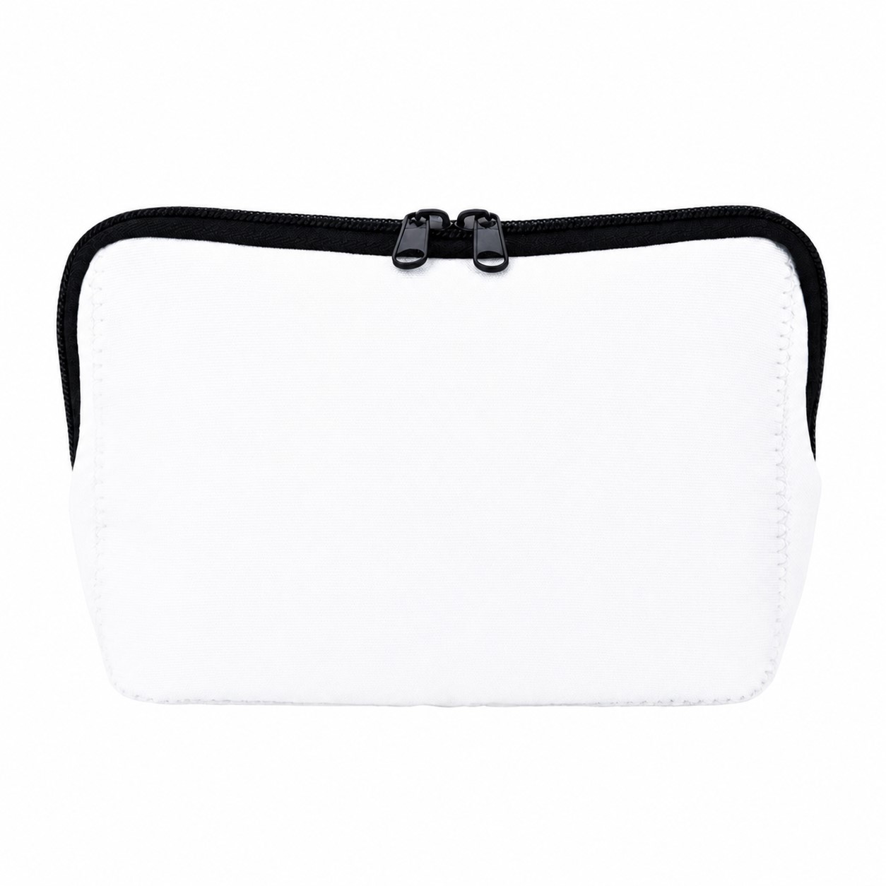 Neoprene Smooth Surface Toiletry Bag — Clear White