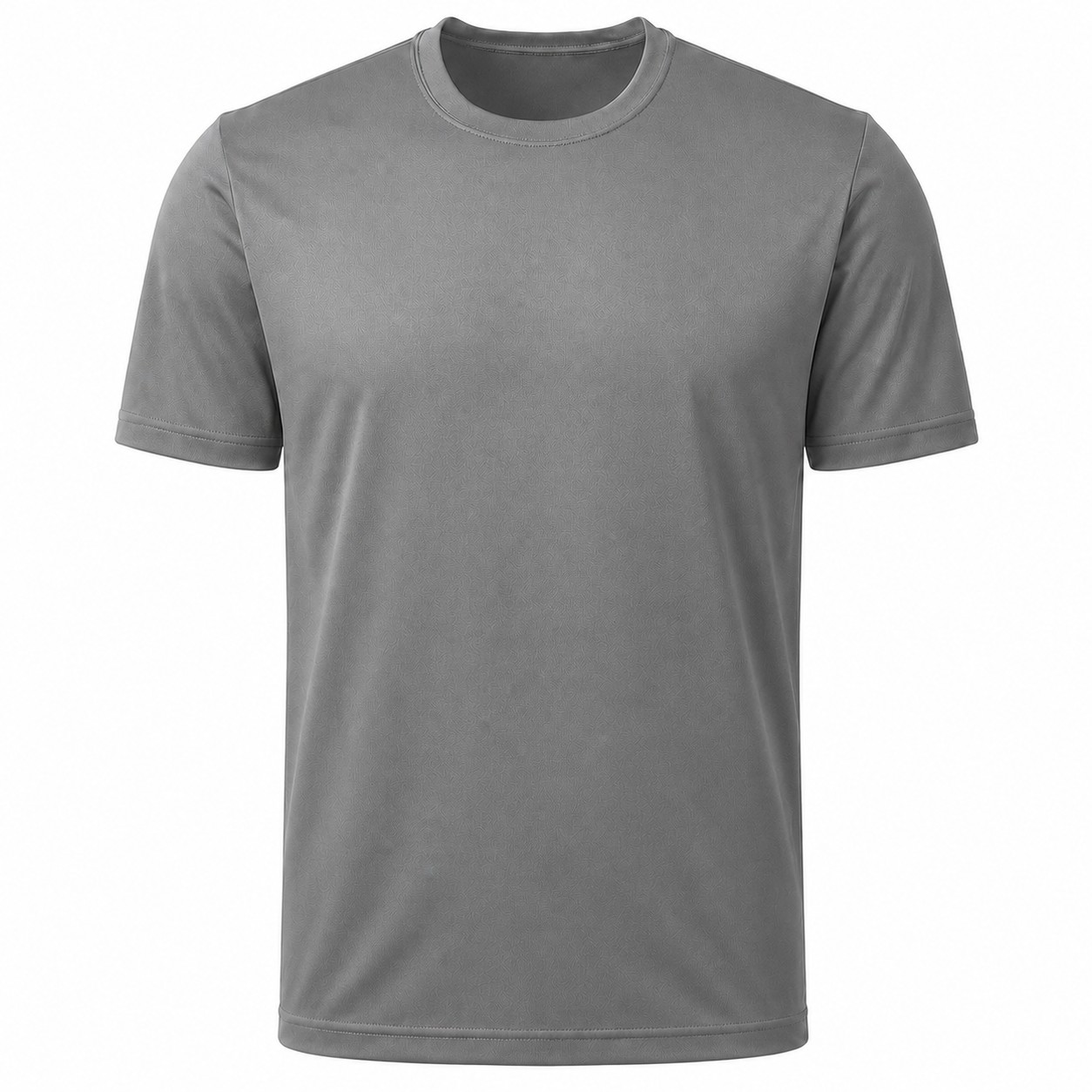 Moisture Wicking Polyester Athletic Tee — Gray