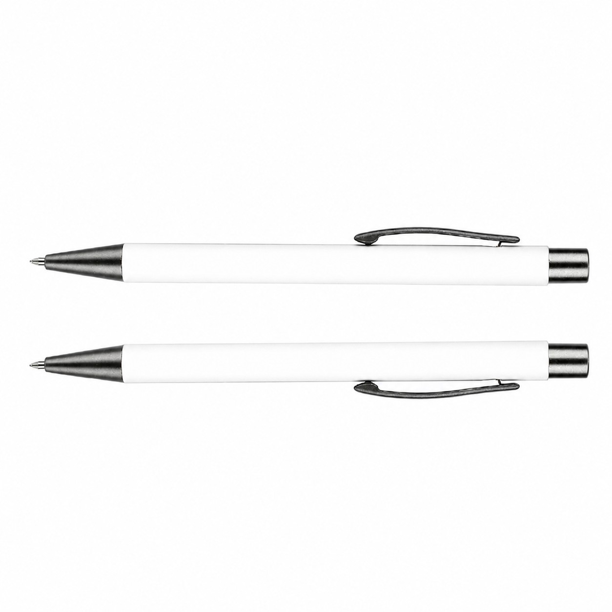 Bowie Rubberized Aluminum Ballpoint Pen — White