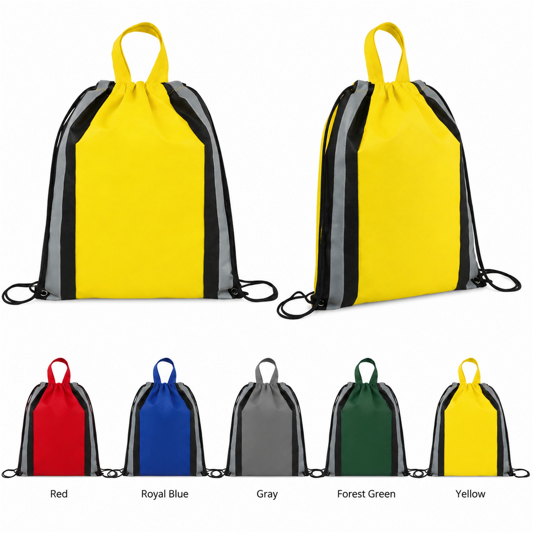 Reinforced Handles Drawstring Bag