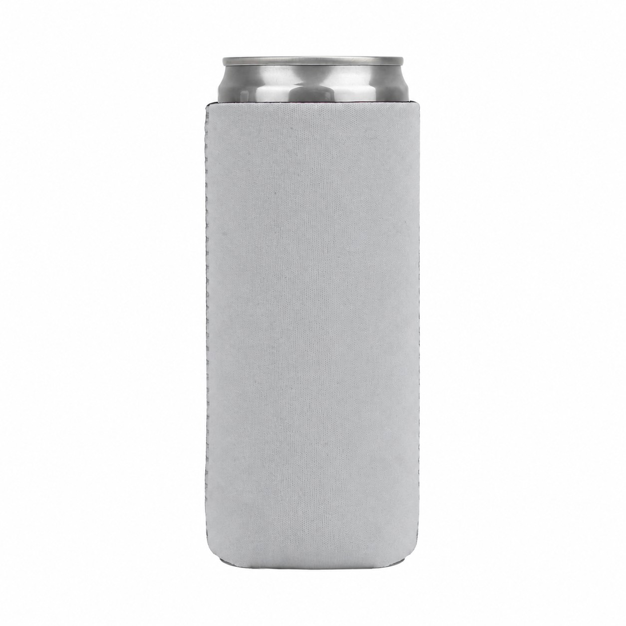 Slim Neoprene Can Cooler — Light Gray