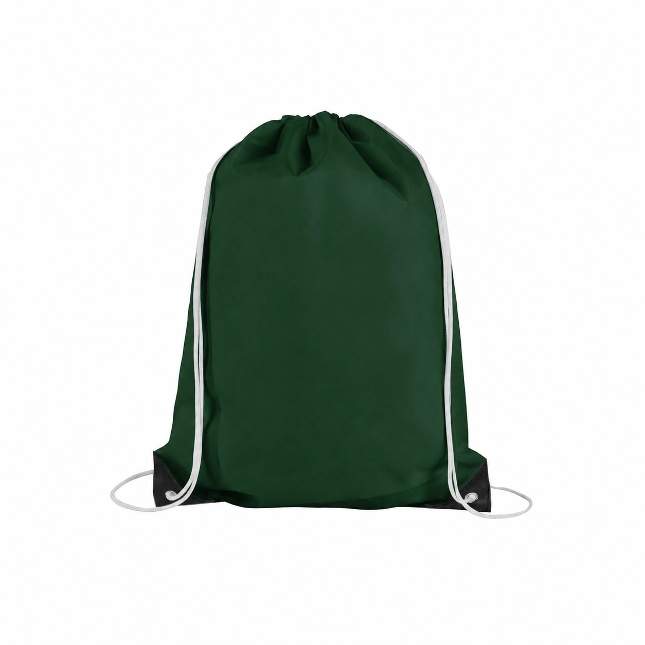 210D Polyester 14" Drawstring Bag — Forest Green