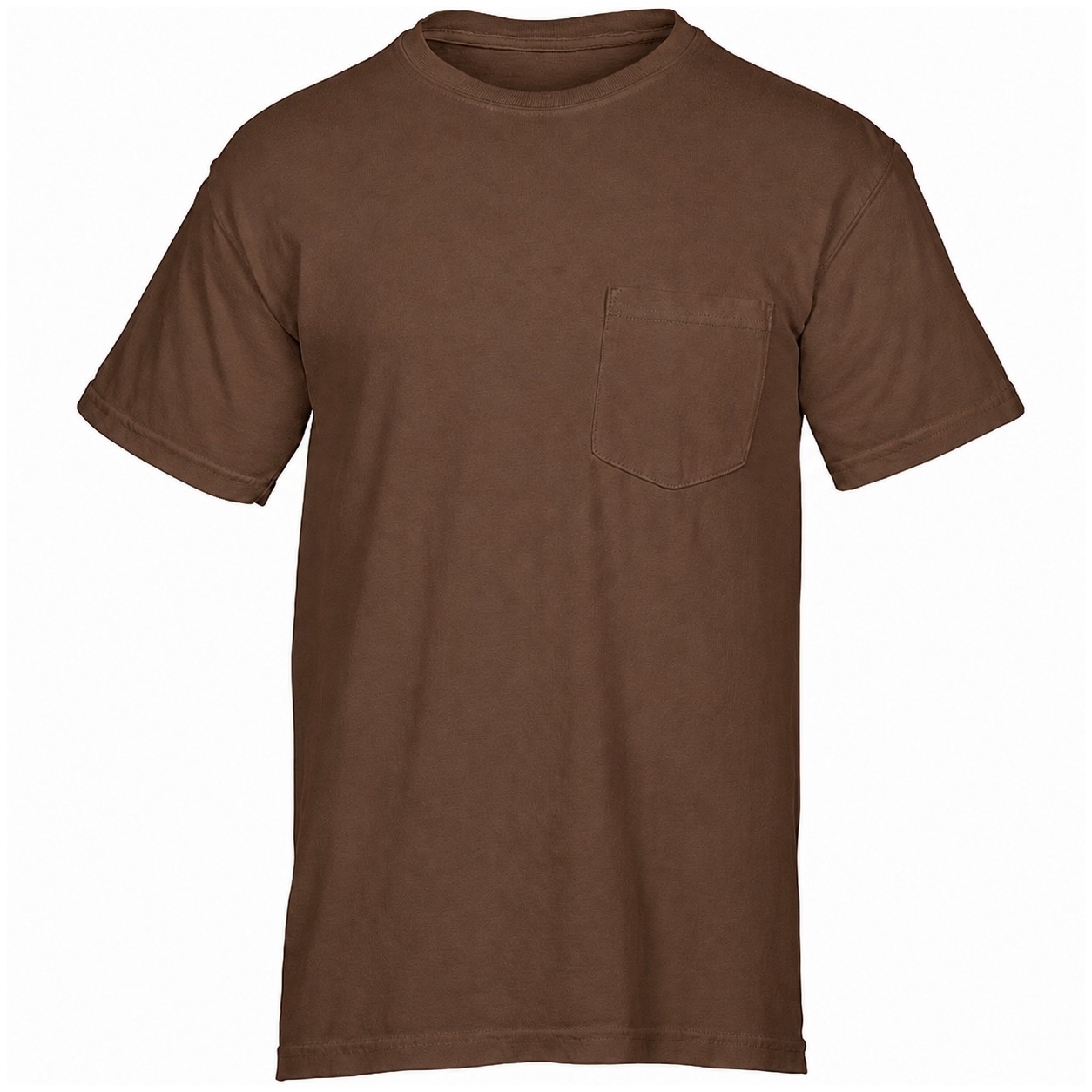Garment Dyed Ringspun Pocket Tee — Brown