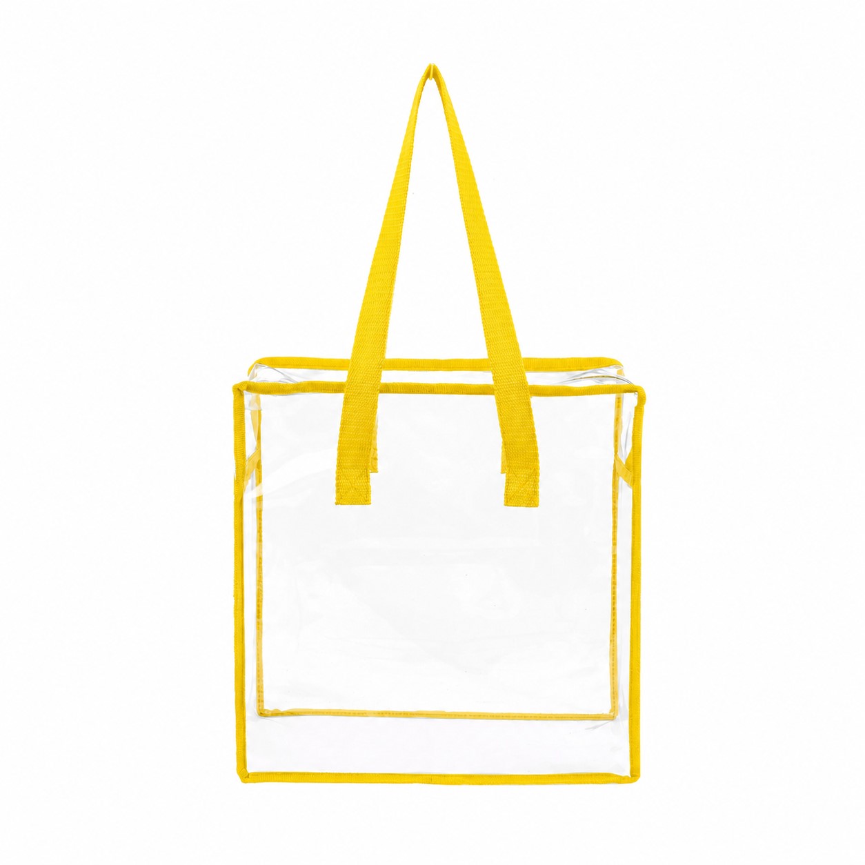 PVC Zippered Storage Tote Bag — Yellow
