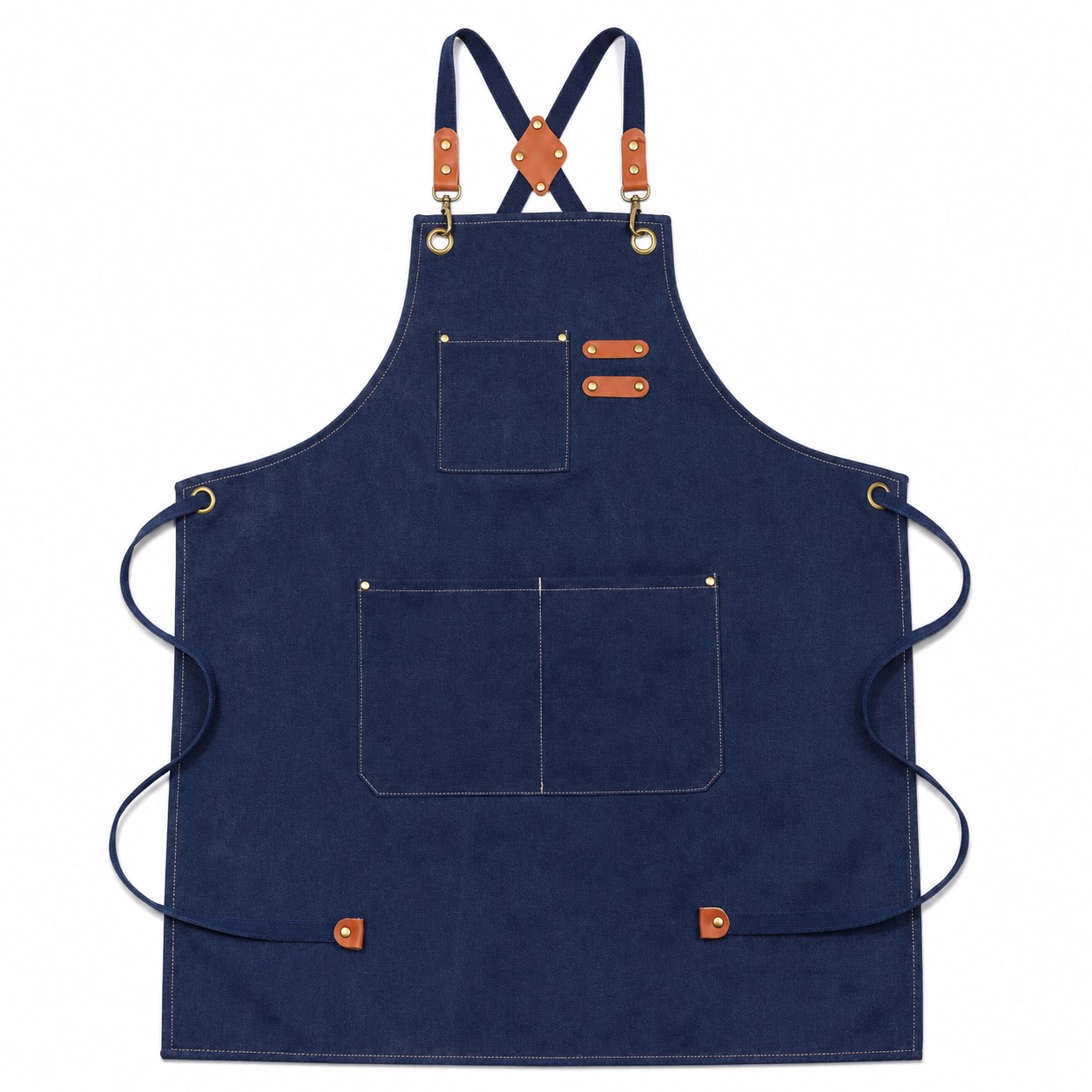 Cross Back Waterproof Canvas Pocket Apron — view 2